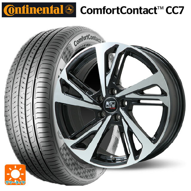プジョー 3008(P8系)用 225/60R17 99V コンチネンタル コンフォートコンタクト CC7 正規品 MSW MSW60 グロスブラックフルポリッシュ 新品サマータイヤホイール 4本セット