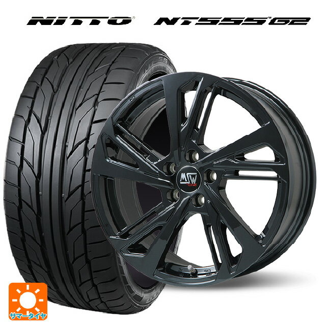 プジョー 508(R8系)用 215/55R17 94V ニットー NT555 G2 MSW MSW60 グロスブラック 新品サマータイヤホイール 4本セット