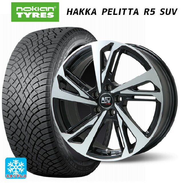 ランドローバー レンジローバー イヴォーク(LZ2系)用 235/60R18 107R XL ノキアン ハッカペリッタR5 SUV MSW MSW60 グロスブラックフルポリッシュ 新品スタッドレスタイヤホイール 4本セット