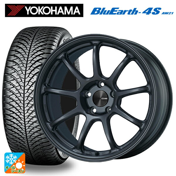 スバル レヴォーグ(VN系)用 245/40R18 97Y ヨコハマ ブルーアース4S AW21 パフォーマンスライン PF09 MDG 新品オールシーズンタイヤホイール 4本セット