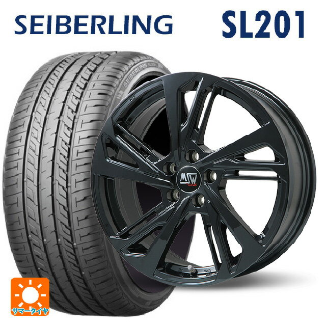 プジョー 508(R8系)用 215/55R17 94V セイバーリング セイバーリング SL201(ブリヂストン工場生産） MSW MSW60 グロスブラック 新品サマータイヤホイール 4本セット