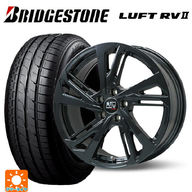 プジョー 508(R8系)用 2025年製 215/55R17 94V ブリヂストン ルフトRV2(日本製) 正規品 # MSW MSW60 グロスブラック 新品サマータイヤホイール 4本セット