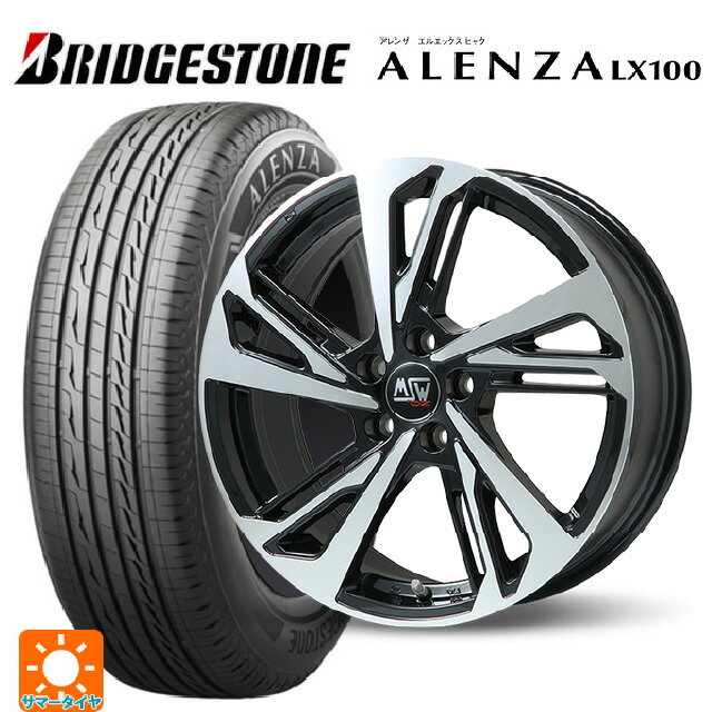 【6/20限定 全品P5倍＆クーポン】ボルボ XC60(UD/UB系)用 2025年製 235/60R18 103H ブリヂストン アレンザLX100 正規品 # MSW MSW60 グロスブラックフルポリッシュ 新品サマータイヤホイール 4本セット