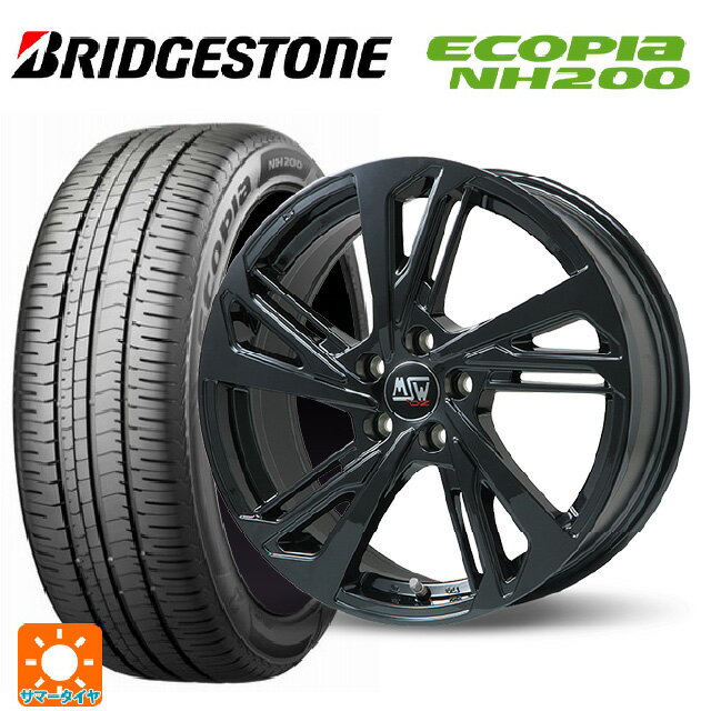 プジョー 508(R8系)用 215/55R17 94V ブリヂストン エコピア NH200 正規品 MSW MSW60 # グロスブラック 新品サマータイヤホイール 4本セット