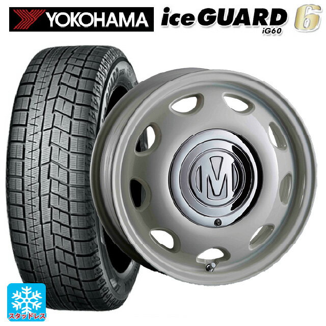 165/65R14 79Q ヨコハマ アイスガード6(IG60) クリムソン ディーン ミニ マーガレットホワイト 14-5J 国産車用 スタッドレスタイヤホイール4本セット