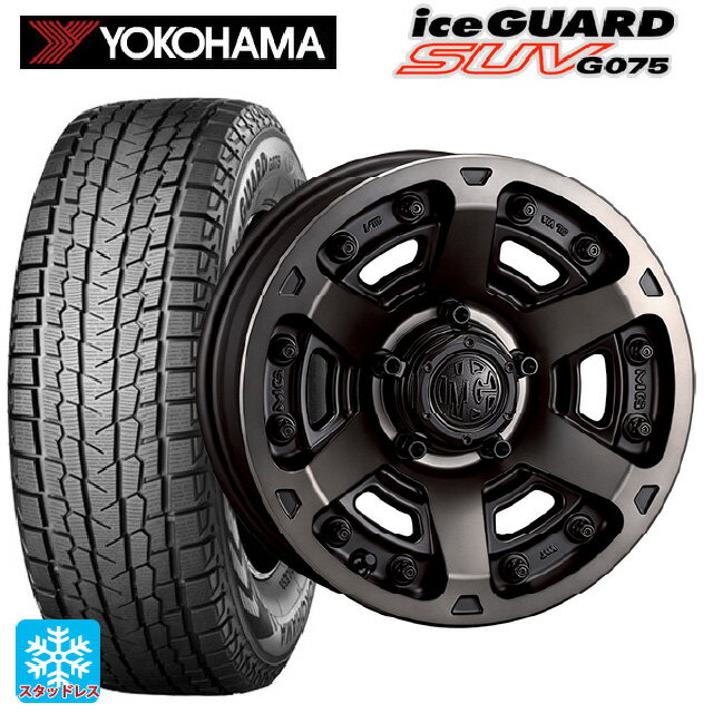 【6/11 1:59迄 全品ポイント5倍】スズキ ジムニー(64系)用 215/70R16 100Q ヨコハマ アイスガードSUV G075 クリムソン MG アーマー FF マットブラッククリア 新品スタッドレスタイヤホイール 4本セット