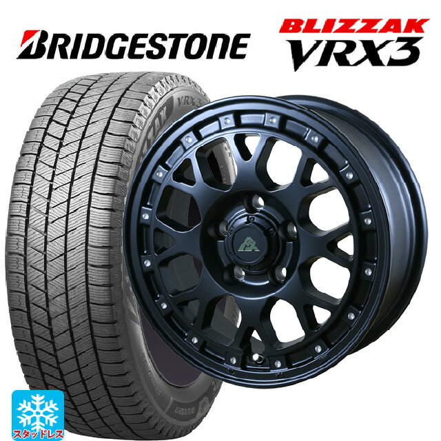 2024年製 185/60R15 84Q ブリヂストン ブリザック VRX3 正規品 ドゥオール フェニーチェ XC8 マットブラックミルド 15-6J 国産車用 スタッドレスタイヤホイール4本セット