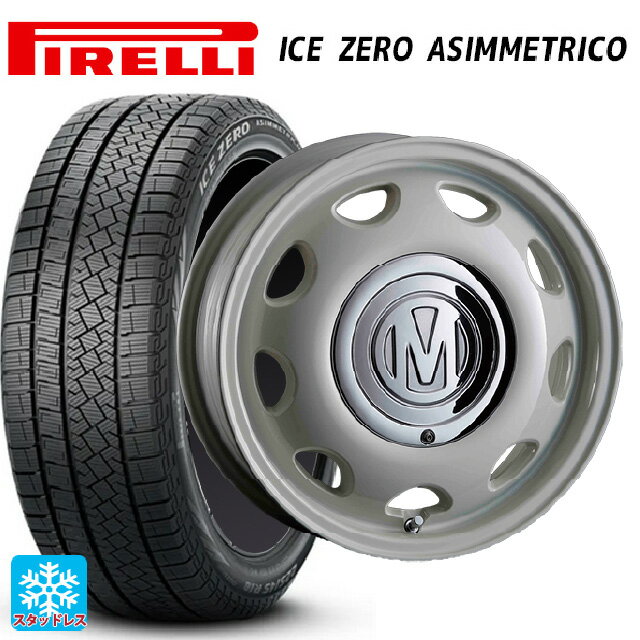 【9/3 20時〜 全品P5倍＆クーポン】スズキ ハスラー(MR52/92S)用 175/65R15 84T ピレリ アイスゼロ アシンメトリコ 正規品 クリムソン ディーン ミニ マーガレットホワイト 新品スタッドレスタイヤホイール 4本セット