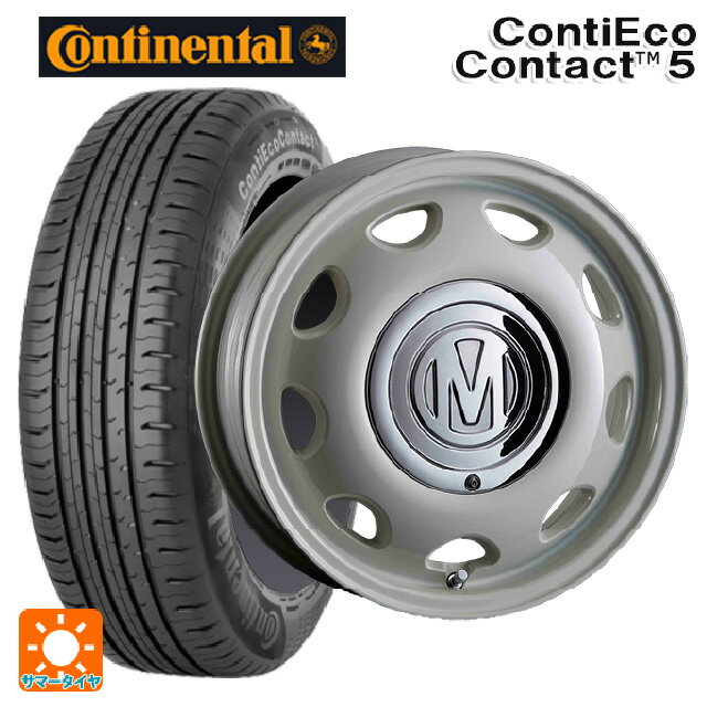 【6/22 20時〜 全品P5倍＆クーポン】165/65R14 79T コンチネンタル コンチエココンタクト 5 正規品 クリムソン ディーン ミニ マーガレットホワイト 14-5J 国産車用 サマータイヤホイール4本セット