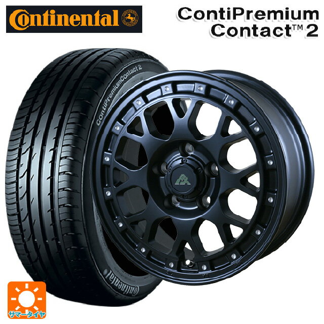 【6/20限定 全品P5倍＆クーポン】185/60R15 84H コンチネンタル コンチプレミアムコンタクト 2 正規品 ドゥオール フェニーチェ XC8 マットブラックミルド 15-6J 国産車用 サマータイヤホイール4本セット