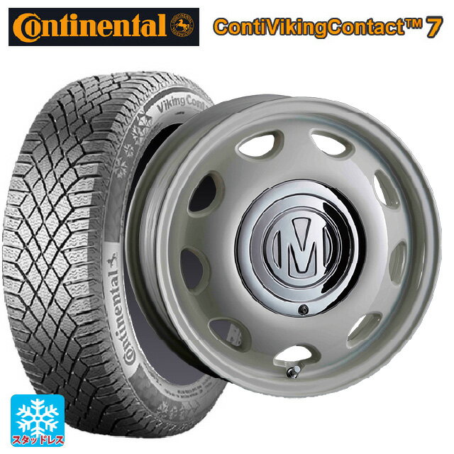 【6/22 20時〜 全品P5倍＆クーポン】175/65R14 86T XL コンチネンタル コンチバイキングコンタクト7 正規品 クリムソン ディーン ミニ マーガレットホワイト 14-5J 国産車用 スタッドレスタイヤホイール4本セット