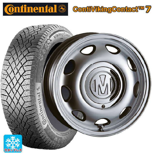 【6/20限定 全品P5倍＆クーポン】175/65R14 86T XL コンチネンタル コンチバイキングコンタクト7 正規品 クリムソン ディーン ミニ バーニッシュグレー 14-5J 国産車用 スタッドレスタイヤホイール4本セット