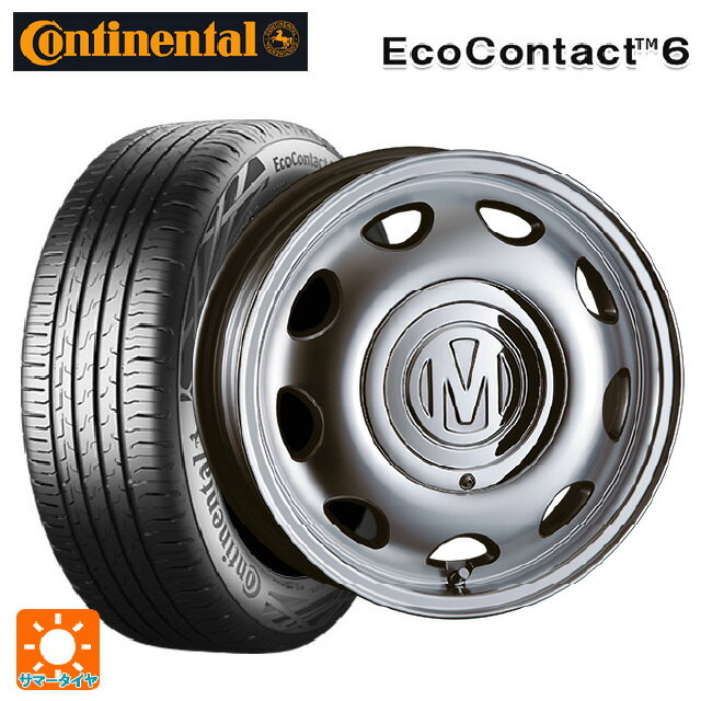 【6/22 20時〜 全品P5倍＆クーポン】165/70R14 85T XL コンチネンタル エココンタクト 6 正規品 クリムソン ディーン ミニ バーニッシュグレー 14-5J 国産車用 サマータイヤホイール4本セット