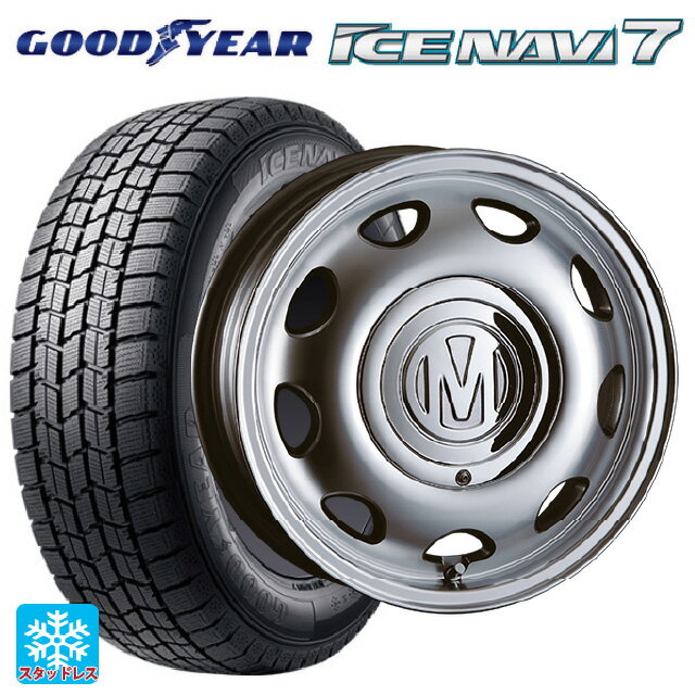 【6/11 1:59迄 全品ポイント5倍】165/55R15 75Q グッドイヤー アイスナビ7(数量限定) クリムソン ディーン ミニ バーニッシュグレー 15-5J 国産車用 スタッドレスタイヤホイール4本セット