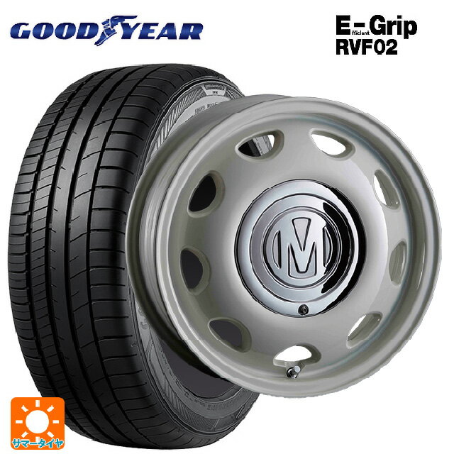 【6/22 20時〜 全品P5倍＆クーポン】165/65R14 79H グッドイヤー エフィシェントグリップ RVF02 クリムソン ディーン ミニ マーガレットホワイト 14-5J 国産車用 サマータイヤホイール4本セット