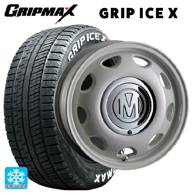 165/65R14 79Q グリップマックス グリップアイスX ホワイトレター クリムソン ディーン ミニ マーガレットホワイト 14-5J 国産車用 スタッドレスタイヤホイール4本セット