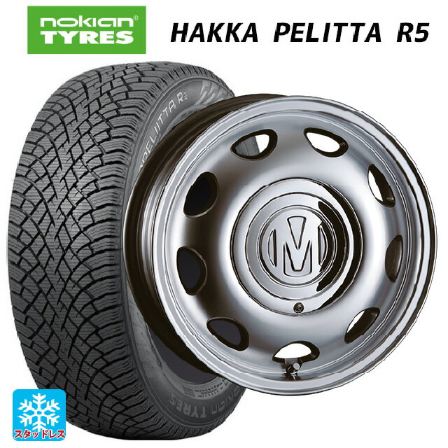 【6/20限定 全品P5倍＆クーポン】175/65R14 82R ノキアン ハッカペリッタR5 クリムソン ディーン ミニ バーニッシュグレー 14-5J 国産車用 スタッドレスタイヤホイール4本セット