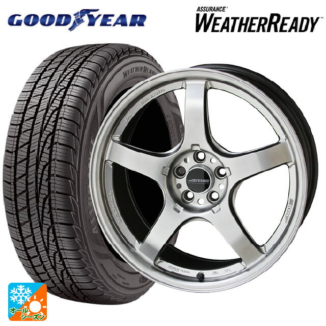 235/50R18 97V グッドイヤー アシュアランス ウェザーレディ 共豊 トレーサー GTV MATT HYPER SILVER 1..