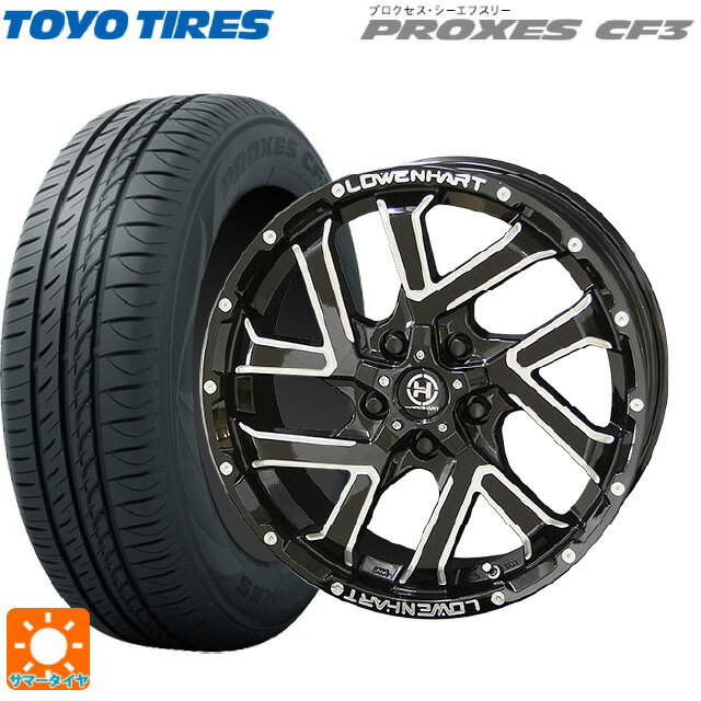 【6/11 1:59迄 全品ポイント5倍】215/45R17 91W トーヨー プロクセス CF3 共豊 レーベンハート ジーエックスエル206 グロスブラックxミーリング 17-7J 国産車用 サマータイヤホイール4本セット