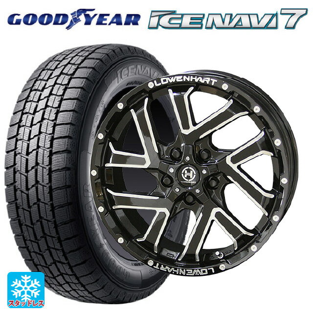 【6/15〜16限定 全品P5倍＆クーポン】215/65R16 98Q グッドイヤー アイスナビ7(数量限定) 共豊 レーベンハート ジーエックスエル206 グロスブラックxミーリング 16-7J 国産車用 スタッドレスタイヤホイール4本セット