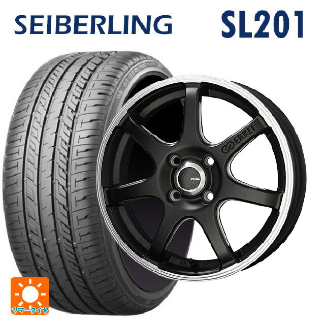 【6/15〜16限定 全品P5倍＆クーポン】165/50R16 75V セイバーリング セイバーリング SL201(ブリヂストン工場生産） 共豊 エンケイチューニングSC38 マットブラック×リムエンドポリッシュ 16-5J 国産車用 サマータイヤホイール4本セット