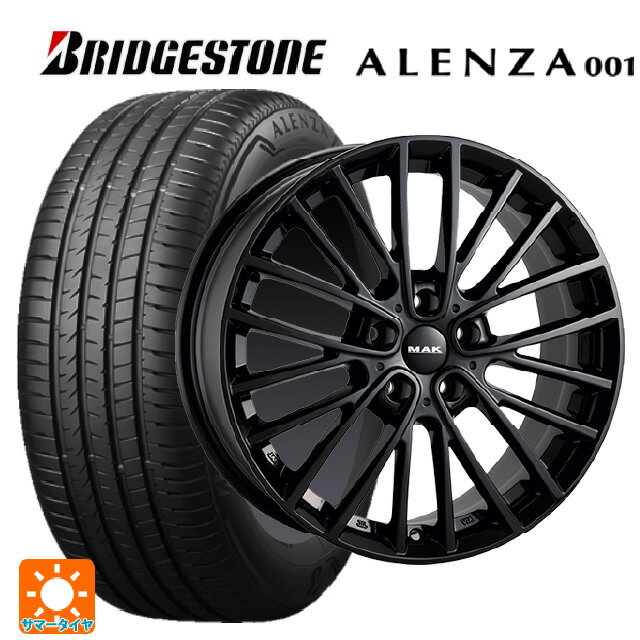 【6/15〜16限定 全品P5倍＆クーポン】ミニ カントリーマン(U25)用 225/55R18 98V ブリヂストン アレンザ001 正規品(数量限定) 阿部商会 マック チェルシー グロスブラック 新品サマータイヤホイール 4本セット