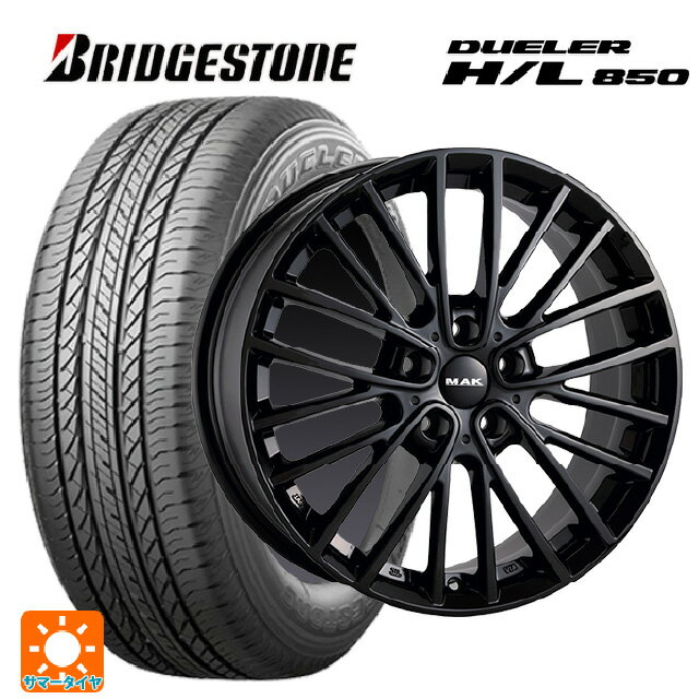 【6/15〜16限定 全品P5倍＆クーポン】ミニ カントリーマン(U25)用 225/55R18 98V ブリヂストン デューラー HL850 正規品 阿部商会 マック チェルシー グロスブラック 新品サマータイヤホイール 4本セット