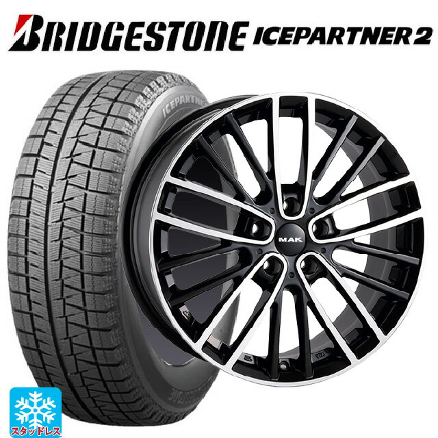 ミニ ミニクーパー(電気自動車)(J01)用 195/60R16 89Q ブリヂストン アイスパートナー2 正規品 阿部商会 マック チェルシー ブラックミラー 新品スタッドレスタイヤホイール 4本セット