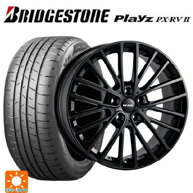 【6/11 1:59迄 全品ポイント5倍】ミニ ミニクーパー(電気自動車)(J01)用 195/60R16 89H ブリヂストン プレイズ PX-RV2 正規品(数量限定) 阿部商会 マック チェルシー グロスブラック 新品サマータイヤホイール 4本セット