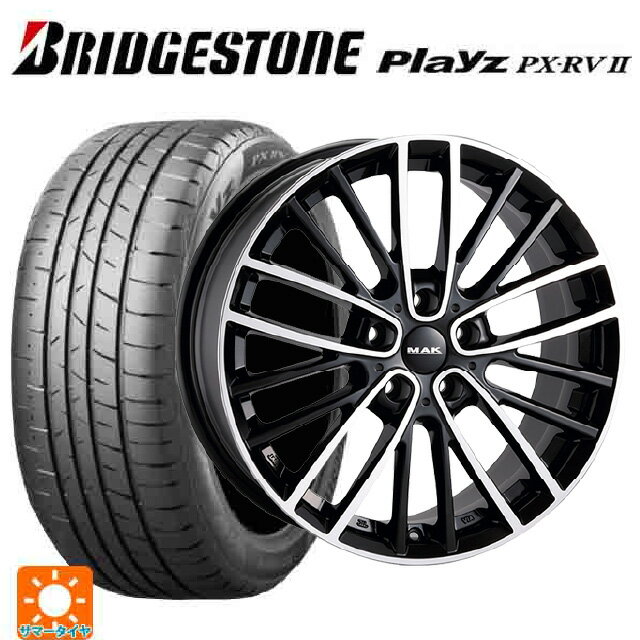 【6/11 1:59迄 全品ポイント5倍】ミニ ミニクーパー(電気自動車)(J01)用 195/60R16 89H ブリヂストン プレイズ PX-RV2 正規品 阿部商会 マック チェルシー ブラックミラー 新品サマータイヤホイール 4本セット