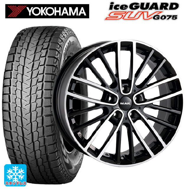 【6/11 1:59迄 全品ポイント5倍】ミニ カントリーマン(U25)用 225/55R18 98Q ヨコハマ アイスガードSUV G075 阿部商会 マック チェルシー ブラックミラー 新品スタッドレスタイヤホイール 4本セット