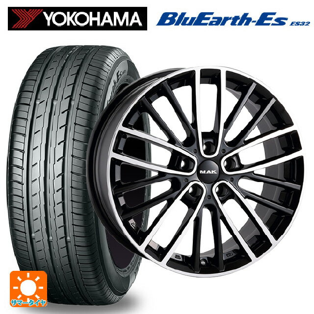 ミニ ミニクーパー(ガソリン車)(F66)用 195/55R16 87V ヨコハマ ブルーアースEs ES32 阿部商会 マック チェルシー ブラックミラー 新品サマータイヤホイール 4本セット