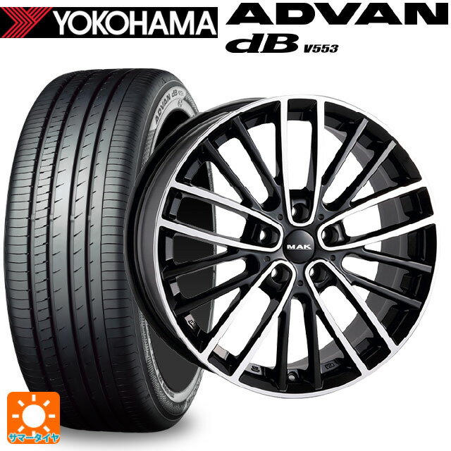 【6/11 1:59迄 全品ポイント5倍】ミニ ミニクーパー(電気自動車)(J01)用 195/60R16 89V ヨコハマ アドバンデシベル V553 正規品 阿部商会 マック チェルシー ブラックミラー 新品サマータイヤホイール 4本セット