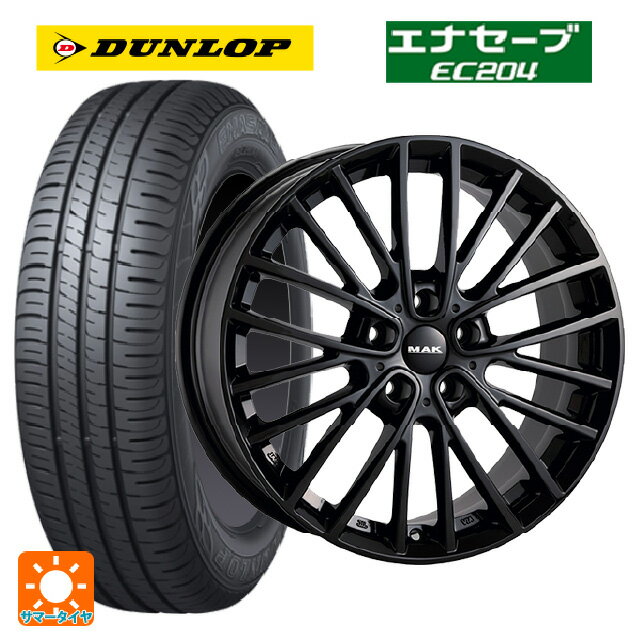 ミニ ミニクーパー(電気自動車)(J01)用 195/60R16 89H ダンロップ エナセーブEC204 阿部商会 マック チェルシー # グロスブラック 新品サマータイヤホイール 4本セット