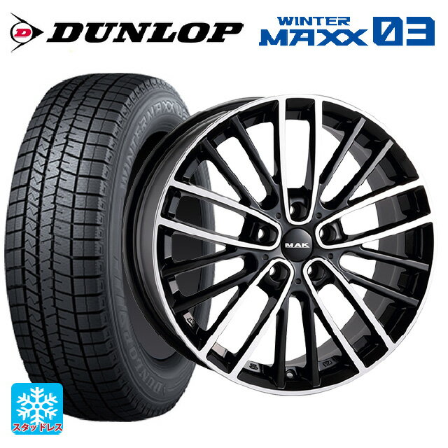 【6/11 1:59迄 全品ポイント5倍】ミニ エースマン(J05)用 225/40R18 92Q XL ダンロップ ウィンターマックス 03(WM03) 阿部商会 マック チェルシー ブラックミラー 新品スタッドレスタイヤホイール 4本セット