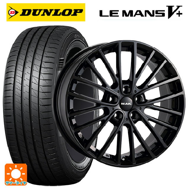 【6/11 1:59迄 全品ポイント5倍】ミニ ミニクーパー(電気自動車)(J01)用 195/60R16 89H ダンロップ ルマン5プラス(ルマン5+) 阿部商会 マック チェルシー グロスブラック 新品サマータイヤホイール 4本セット