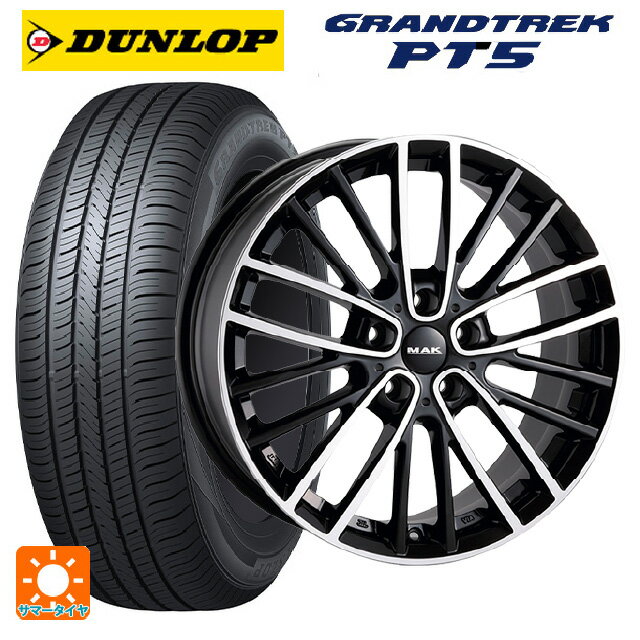 ミニ カントリーマン(U25)用 225/55R18 98V ダンロップ グラントレックPT5 阿部商会 マック チェルシー ブラックミラー 新品サマータイヤホイール 4本セット