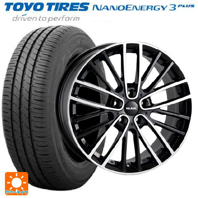 ミニ ミニクーパー(電気自動車)(J01)用 195/60R16 89H トーヨー ナノエナジー3プラス 阿部商会 マック チェルシー ブラックミラー 新品サマータイヤホイール 4本セット