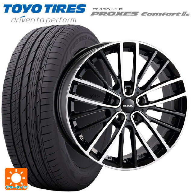 ミニ エースマン(J05)用 225/45R18 95W トーヨー プロクセス　コンフォート2S 阿部商会 マック チェルシー ブラックミラー 新品サマータイヤホイール 4本セット