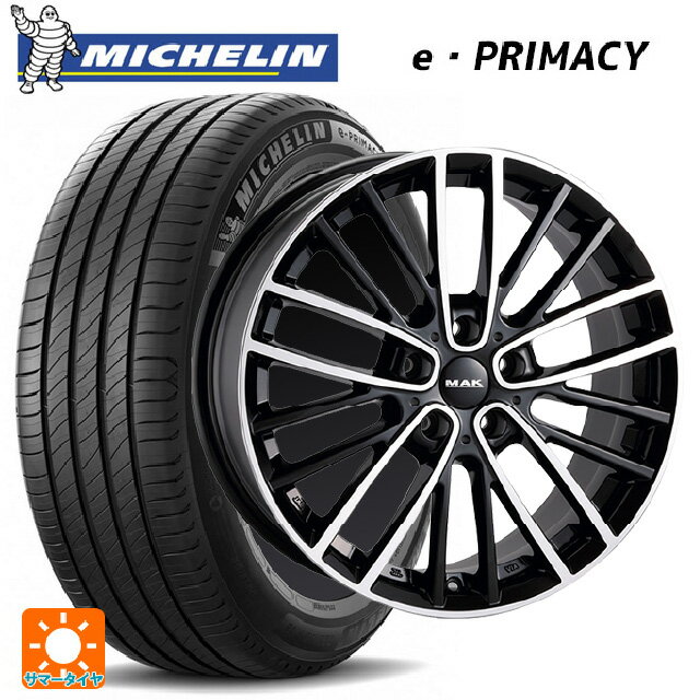 【6/11 1:59迄 全品ポイント5倍】ミニ カントリーマン(U25)用 225/55R18 98V ミシュラン 正規品 Eプライマシー 阿部商会 マック チェルシー ブラックミラー 新品サマータイヤホイール 4本セット
