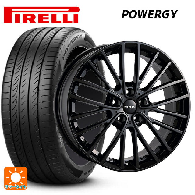 ミニ カントリーマン(U25)用 225/55R18 98H ピレリ パワジー 正規品 阿部商会 マック チェルシー グロスブラック 新品サマータイヤホイール 4本セット