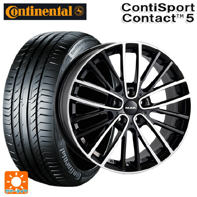 ミニ エースマン(J05)用 225/45R18 95W XL コンチネンタル コンチスポーツコンタクト 5 正規品 阿部商会 マック チェルシー ブラックミラー 新品サマータイヤホイール 4本セット