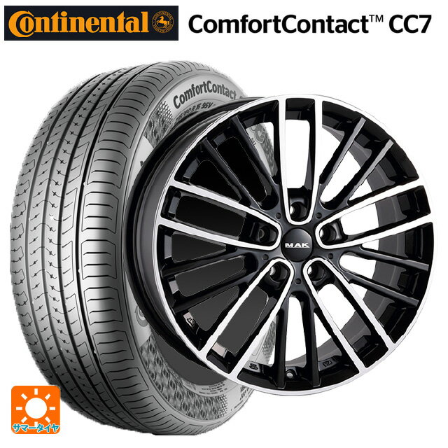 【6/11 1:59迄 全品ポイント5倍】ミニ ミニクーパー(電気自動車)(J01)用 195/60R16 89H コンチネンタル コンフォートコンタクト CC7 正規品 阿部商会 マック チェルシー ブラックミラー 新品サマータイヤホイール 4本セット