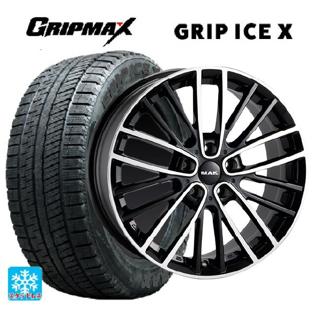 ミニ ミニクーパー(ガソリン車)(F66)用 195/55R16 87T グリップマックス グリップアイスX ブラックレター 阿部商会 マック チェルシー ブラックミラー 新品スタッドレスタイヤホイール 4本セット