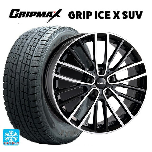 ミニ カントリーマン(U25)用 225/60R17 99T グリップマックス グリップアイスX SUV ブラックレター 阿部商会 マック チェルシー ブラックミラー 新品スタッドレスタイヤホイール 4本セット