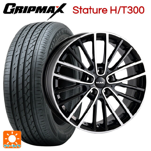 【6/11 1:59迄 全品ポイント5倍】ミニ カントリーマン(U25)用 225/55R18 98V グリップマックス スタチャーHT300 ブラックレター 阿部商会 マック チェルシー ブラックミラー 新品サマータイヤホイール 4本セット
