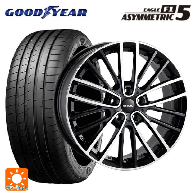 ミニ ミニクーパー(電気自動車)(J01)用 205/50R17 93Y XL グッドイヤー イーグル F1 アシメトリック5 阿部商会 マック チェルシー ブラックミラー 新品サマータイヤホイール 4本セット