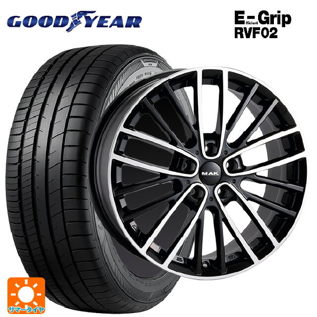 ミニ エースマン(J05)用 205/55R17 95V XL グッドイヤー エフィシェントグリップ RVF02 阿部商会 マック チェルシー ブラックミラー 新品サマータイヤホイール 4本セット