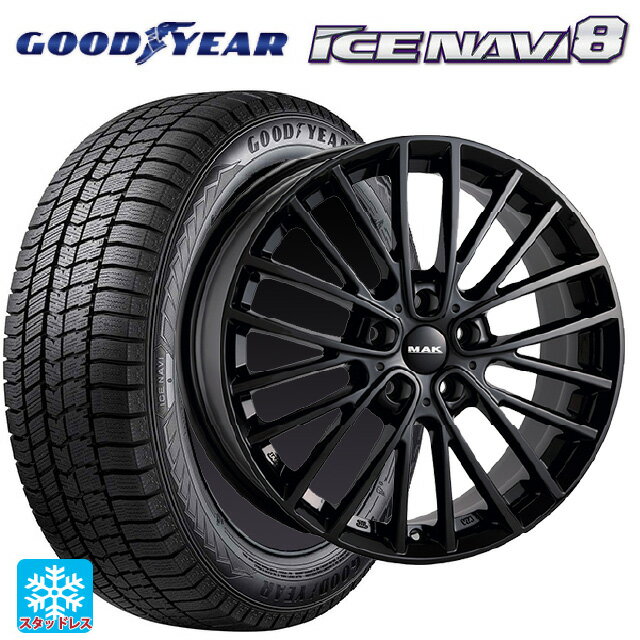 ミニ エースマン(J05)用 225/40R18 92Q XL グッドイヤー アイスナビ8 阿部商会 マック チェルシー グロスブラック 新品スタッドレスタイヤホイール 4本セット