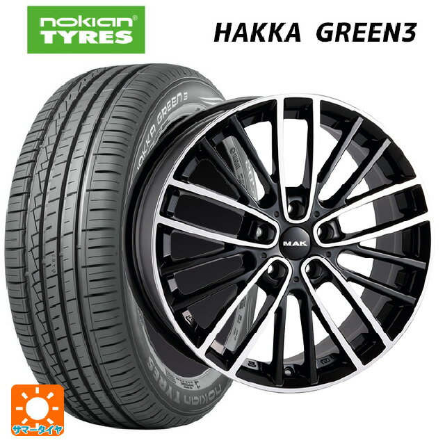 【6/11 1:59迄 全品ポイント5倍】ミニ ミニクーパー(電気自動車)(J01)用 195/60R16 93H XL ノキアン ハッカ グリーン3 阿部商会 マック チェルシー ブラックミラー 新品サマータイヤホイール 4本セット